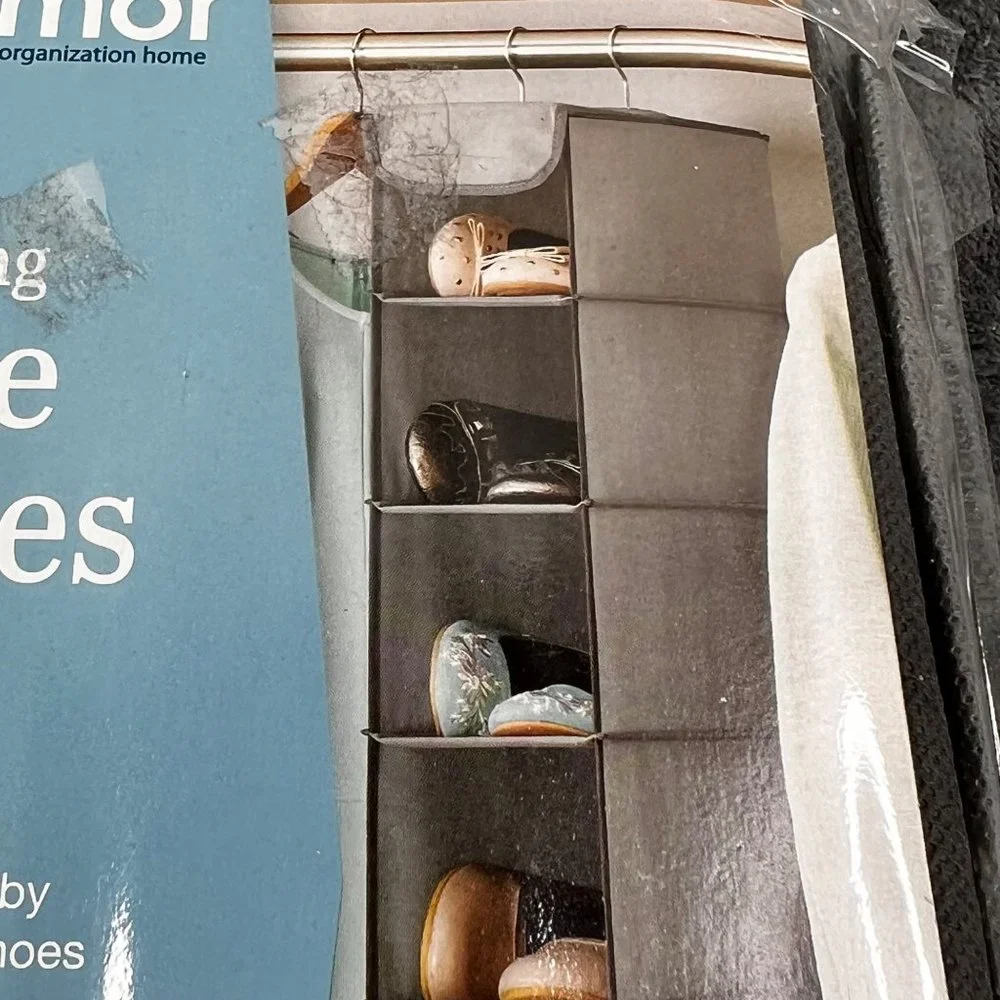 Whitmor Hanging Shoe Shelves Closet Organizer Cubbies 8 Shelf Metal Frame NIP